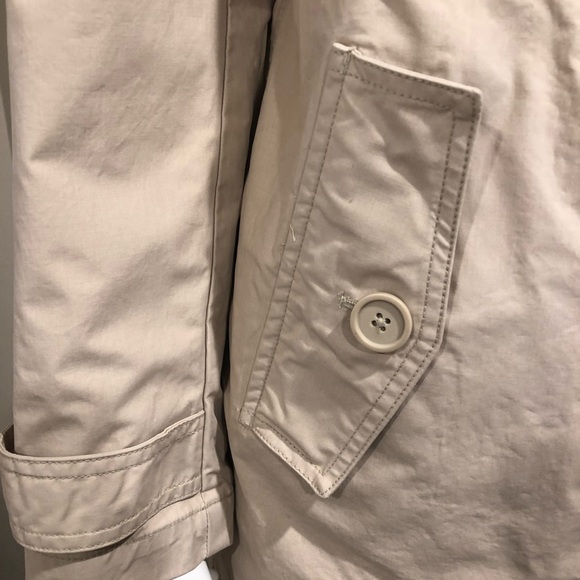 GAP Raincoat Jacket Macintosh Beige Size M - Picture 2 of 8